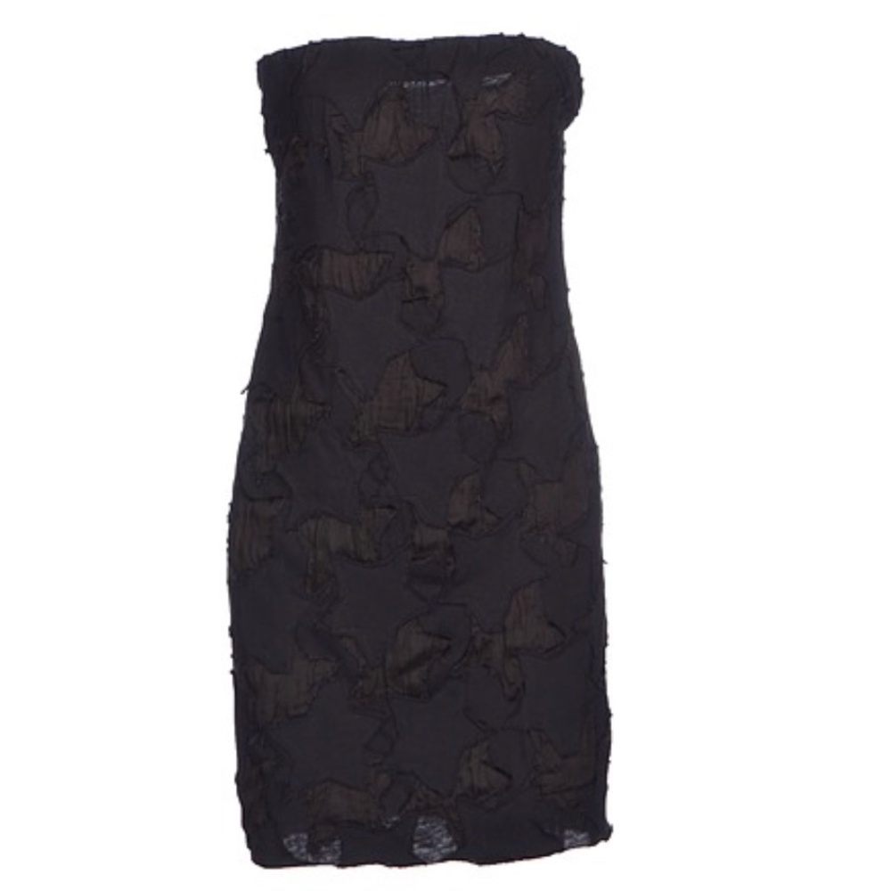 Strapless Diesel Distressed Black Stars Dress